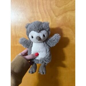 Retired willow owl jellycat grey & white plush